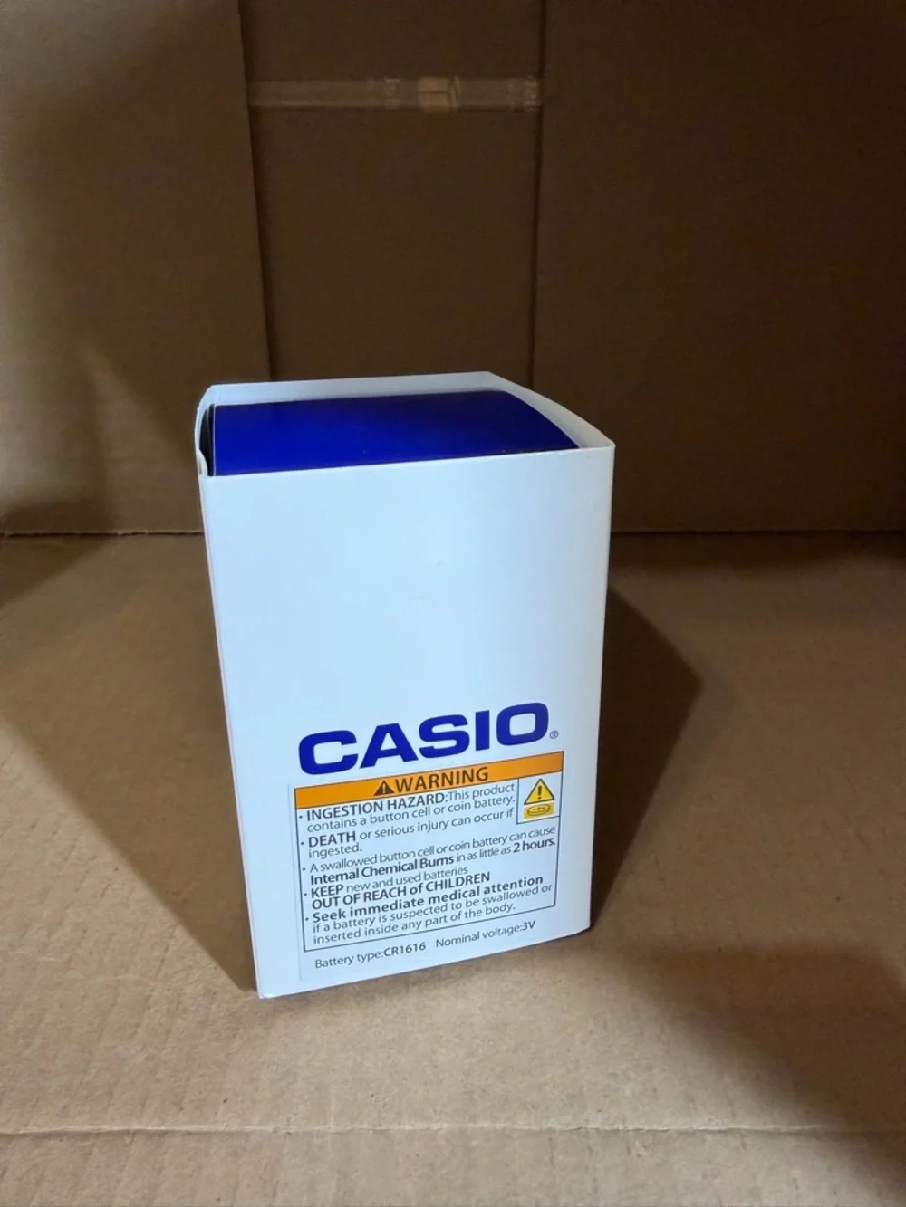 Casio Black Digital Watch with Cream Dial Accents
